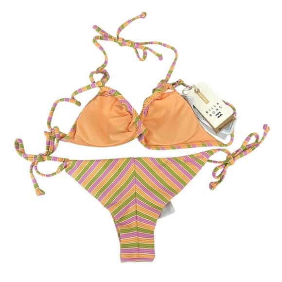 NWT Billabong Hightide Tanlines Two Piece Bikini Set Women’s Size M/10 - Picture 8 of 8